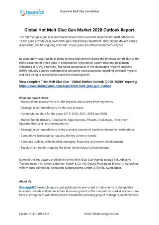 2021 Hot Melt Glue Gun Industry Global Analysis Report