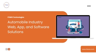 Automobile Industry Web, App, and Software Solutions - ITSWS Technologies