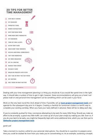 Effective Time Management And Exactly What It Are Capable Of Doing For You
