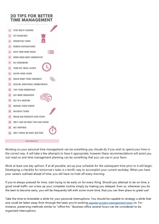 Time Management And Exactly What It Can Do For Yourself