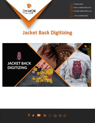 Jacket Back Logo Digitizing Embroidery Services | Cre8iveSkill