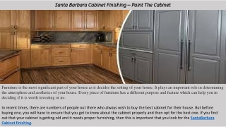 Santa Barbara Cabinet Finishing – Paint The Cabinet