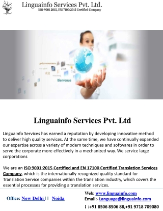 Language Translation Company In Delhi NCR, India