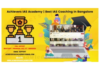 Best IAS Coaching In Bangalore Achievers IAS Academy