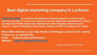 Best digital marketing company in Lucknow