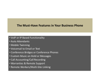 The Must-Have Features in Your Business Phone