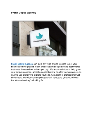 Frank Digital Agency