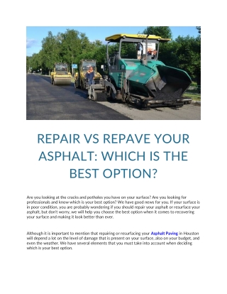REPAIR VS REPAVE YOUR ASPHALT_ WHICH IS THE BEST OPTION