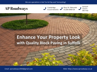 Enhance Your Property Look with Quality Block Paving in Suffolk