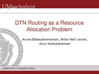 DTN Routing as a Resource Allocation Problem