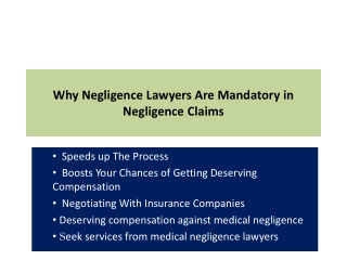 Why Negligence Lawyers Are Mandatory in Negligence Claims