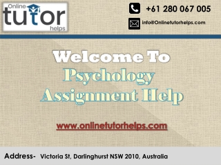 Psychology Assignment Help PPT