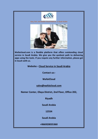 Cloud Service in Saudi Arabia