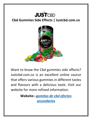 Cbd Gummies Side Effects | Justcbd.com.co