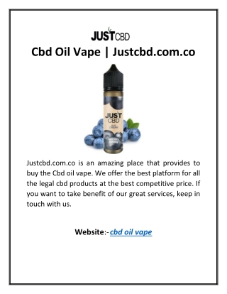 Cbd Oil Vape | Justcbd.com.co