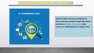 Ecommerce Website SEO - Orbizent