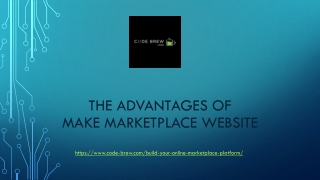 The Advantages of make marketplace Website