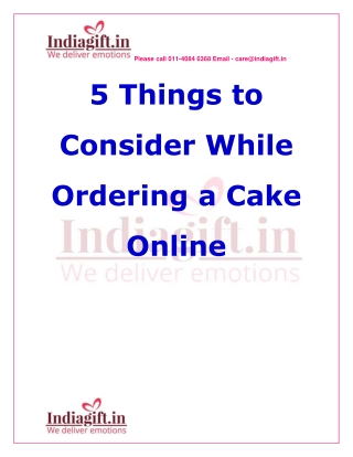 5 Things To Consider While Ordering A Cake Online