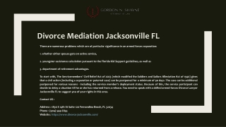 Divorce Mediation Jacksonville FL
