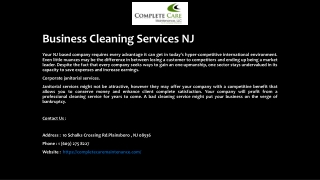 Commercial Cleaning Services NJ