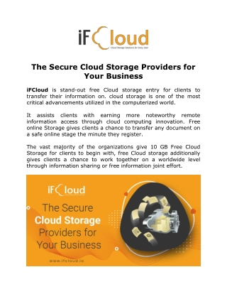 Best Secure Cloud Storage