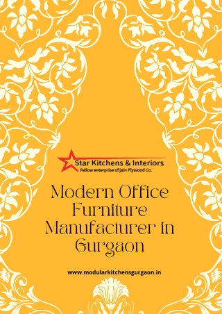 Modern Office Furniture Manufacturer in Gurgaon