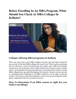 Before enrolling in an MBA program (1)