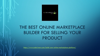 The best online marketplace builder for selling your product