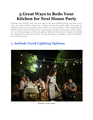 5 Great Ways to Redo Your Kitchen for Next House Party