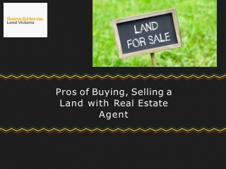 Pros of Buying, Selling a Land with Real Estate Agent