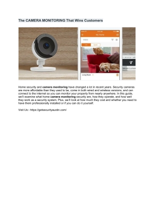 The CAMERA MONITORING That Wins Customers