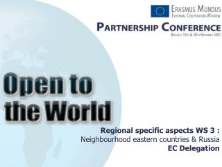 Regional specific aspects WS 3 : Neighbourhood eastern countries & Russia EC Delegation