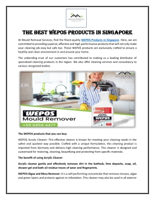 The Best WEPOS Products in Singapore