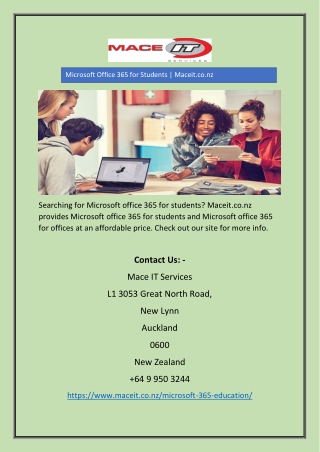 Microsoft Office 365 for Students | Maceit.co.nz