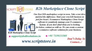 Readymade B2B Marketplace Clone System - SCRIPTSTORE.IN