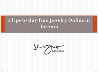 Buy Fine Jewelry Online in Toronto