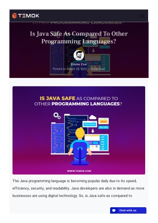Is Java Safe As Compared To Other Programming Languages