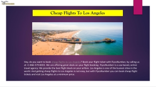 Cheap Flights to Los Angeles  1-866-579-8033