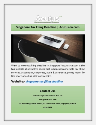 Singapore Tax Filing Deadline | Acutus-ca.com
