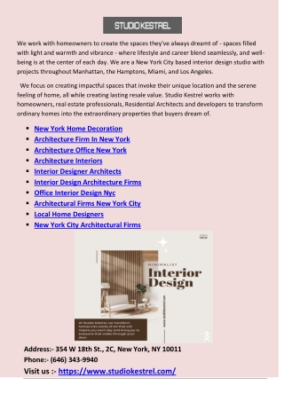 Interior Design Architecture Firms