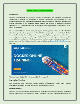 What Is Docker And How To Learn?