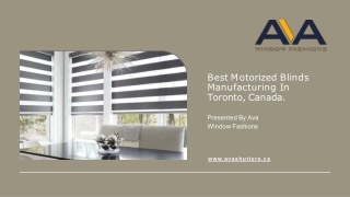 Best Motorized Blinds Manufacturing In Toronto, Canada.