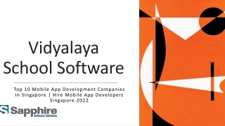 Top 10 Mobile App Development Companies In Singapore-Hire Mobile App Developers Singapore 2022