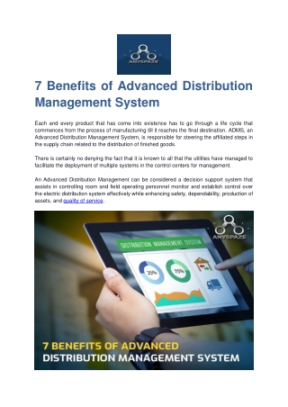 7 Benefits of Advanced Distribution Management System