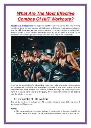 What Are The Most Effective Combos Of HIIT Workouts