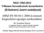 MSZ 1585:2012 Villamos berendez sek zemeltet se Eros ram zemi szab lyzat MSZ EN 50110-1: 2004 s nemzeti kieg sz t