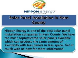 Solar Panel Installation in Kern County