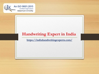 Handwriting Expert India – India Handwriting Expert
