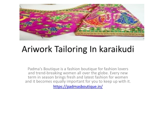 Ariwork Tailoring In karaikudi