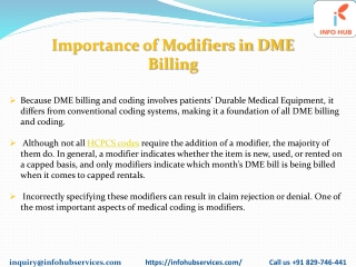 Importance of modifier in DME billing
